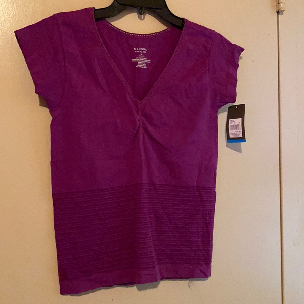 NWT Merona Seamless shirt purple